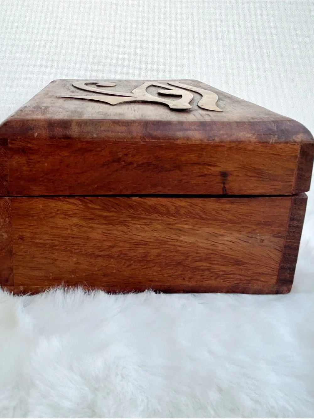 Eye of Horus Wooden Trinket Box Egyptian Jewelry Storage Box 4”x 6”